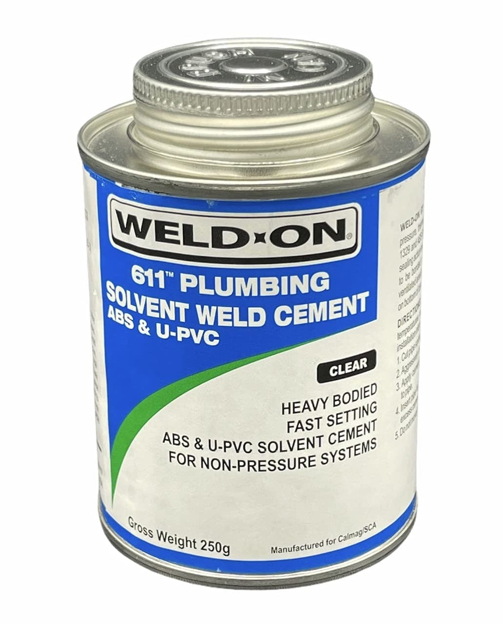 Weld on 611” Plumbing Solvent Weld Cement Clear